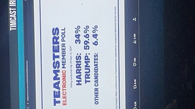 What do you think of Teamsters, the largest union in the US, backing Donald Trump overwhelmingly?