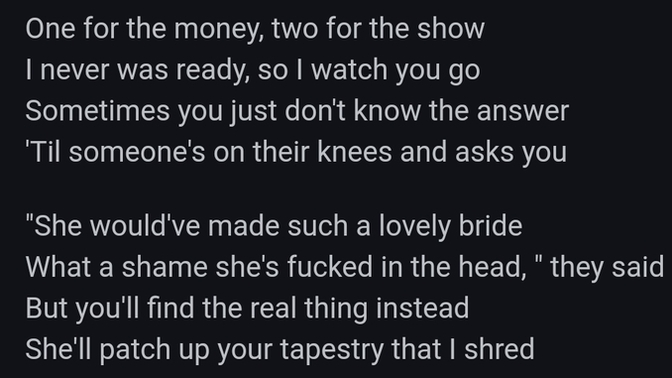 Which song bridge do you like the best?