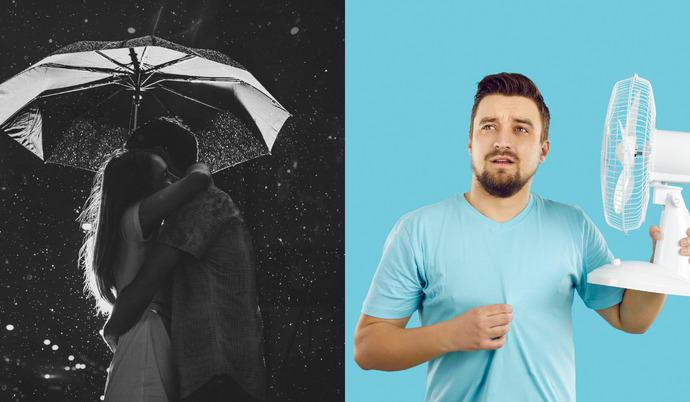 Would you rather have to go on every date in the rain or always be a little too warm on dates?