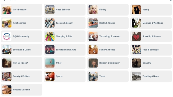The 25 Topics of GaG