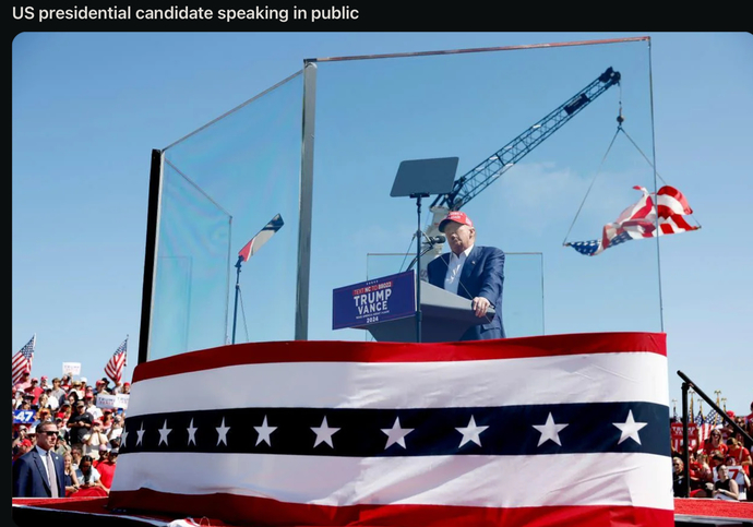 Irony: Republican Candidate speaking about protecting gun rights?