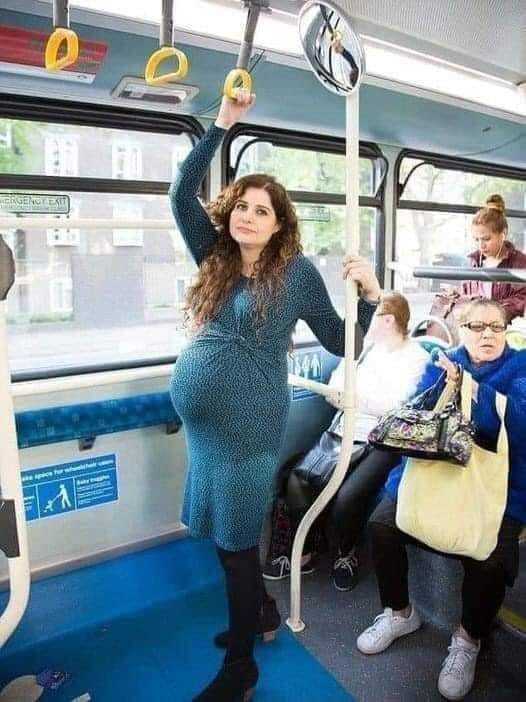 Would you not give your seat on a bus/train to a pregnant lady for any reason?