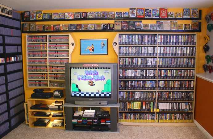 Not my room but does represent my video game collecting hobby well