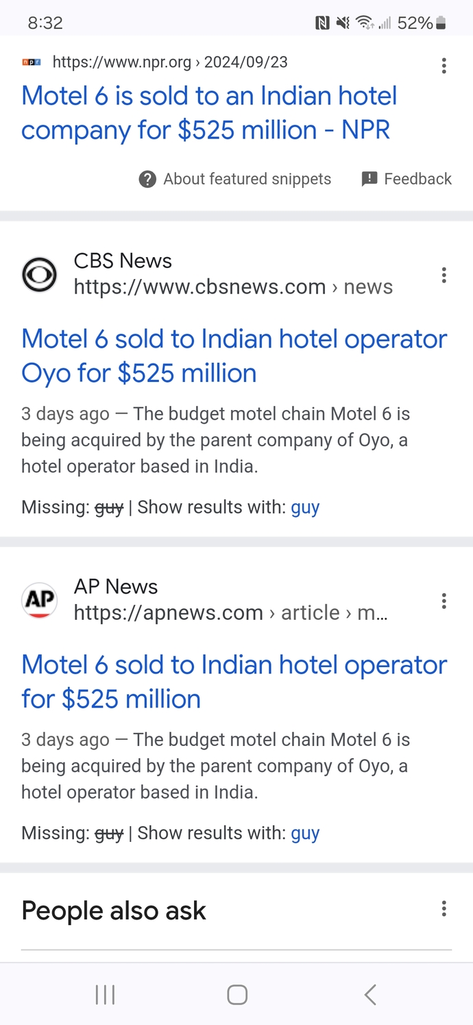 Is Motel 6 gonna become a dump now that the chain has been sold to an Indian company?