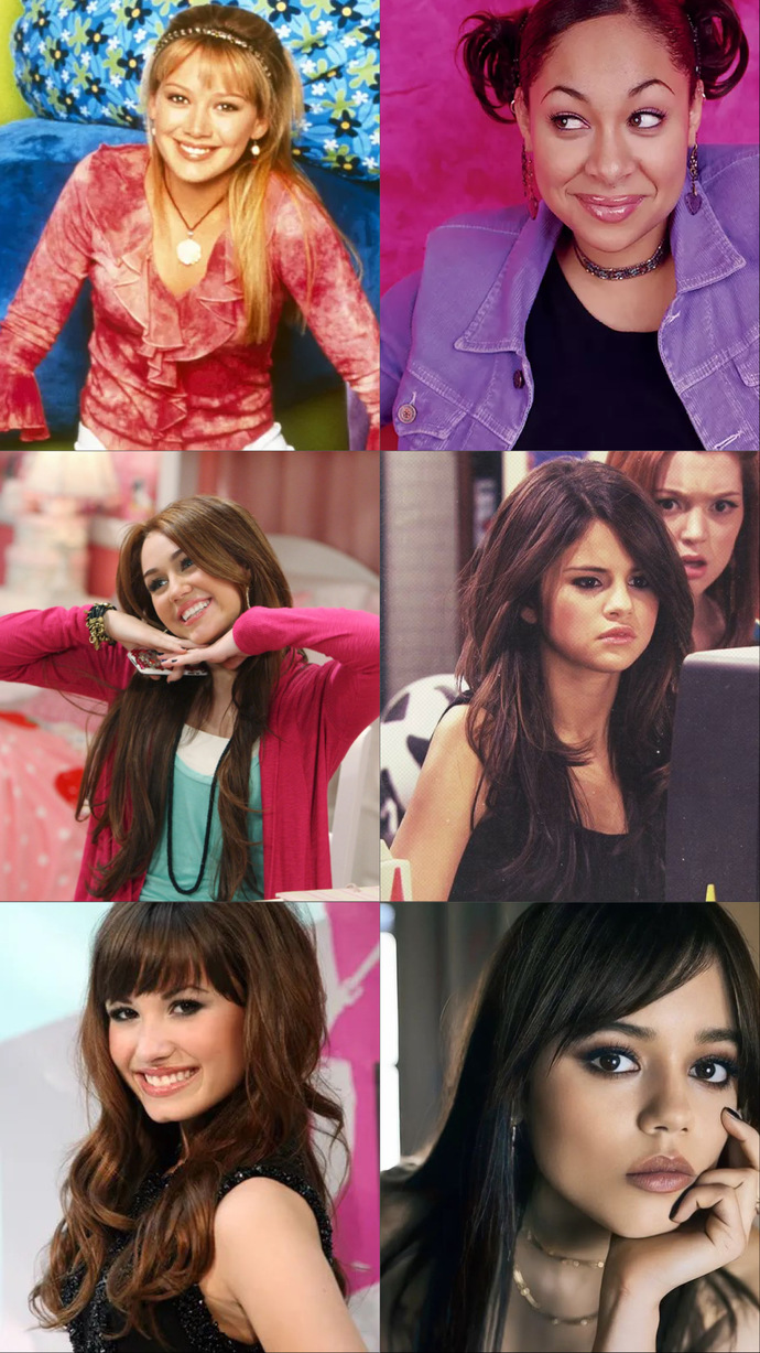 (Hilary Duff, Raven, Miley Cyrus, Selena Gomez, Demi Lovato, Jenna Ortega)