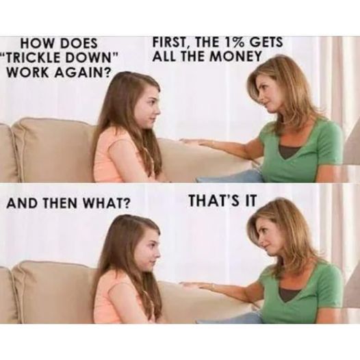 Is this how Trickle down economics ACTUALLY works?