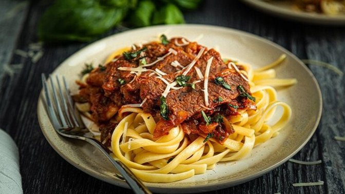Have you ever had a steak with a little dish of spaghetti on the side?