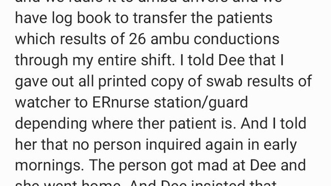 Is it my fault? Or the person who got swabbed?