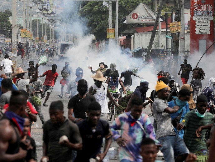 Is the civil unrest in Haiti only in the capital, or is it everywhere?