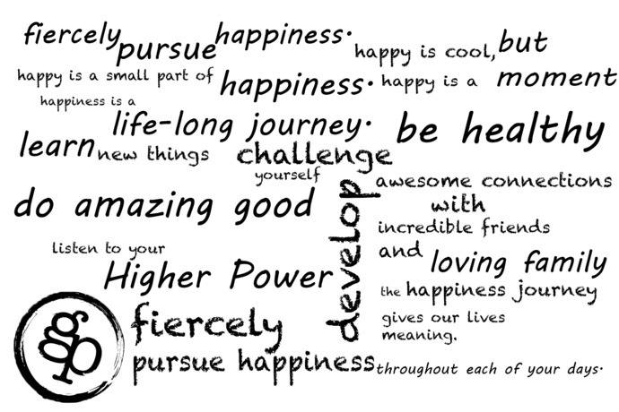 What does happiness mean to you, and how do you pursue it?