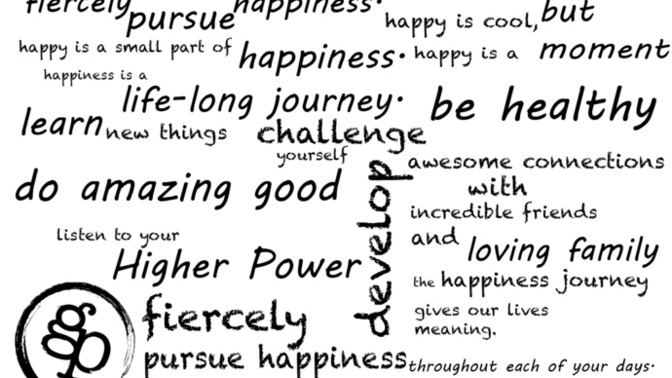 What does happiness mean to you, and how do you pursue it?