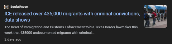 Harris-Biden allowed over 647,000! CRIMINAL RECORD illegals into the country and *LET THEM GO*. What kind of crazy person would vote for more of THIS?