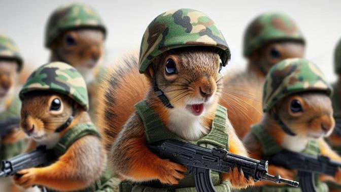 Your house is surrounded by an army of squirrels, do you surrender or fight?