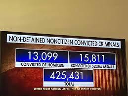 How many convicted criminals did Biden Harris allow into the country?