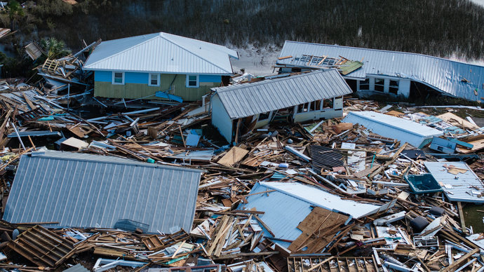 Trump is flying, desperately needed supplies to help the victims of the storm. How will the left spin this?