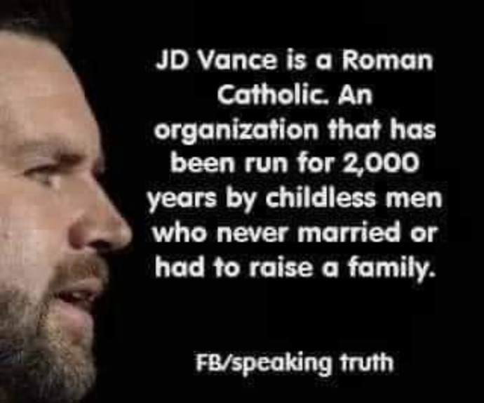 Is JD Vance implying that the Pope is a sociopath or deranged for being childless?