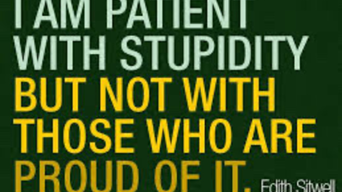 How not to be stupid?