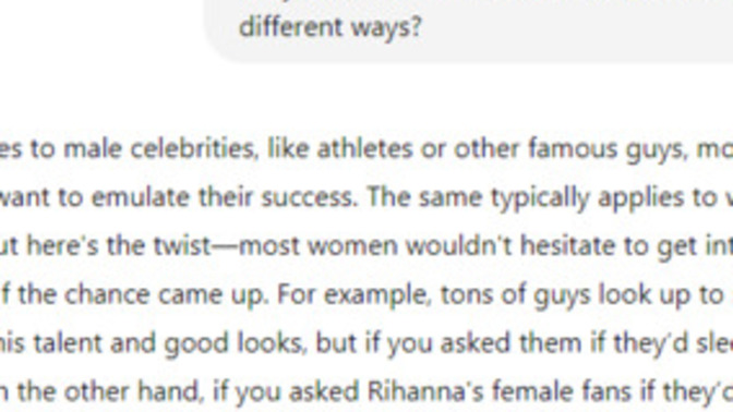 Girls, I asked ChatGPT a question, and it gave a strange response. What’s your honest opinion on what it said and is it true?