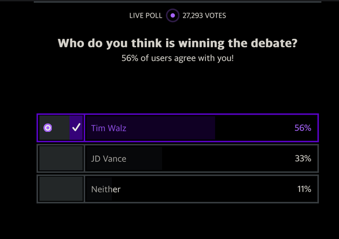 Who won the VP debate?