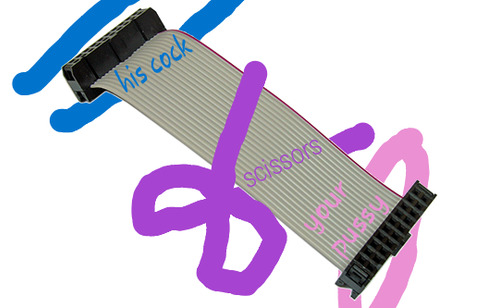 Flat data cable cutting spiritual technique 