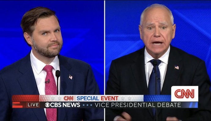 Is this Vance/Walz debate in one photograph?