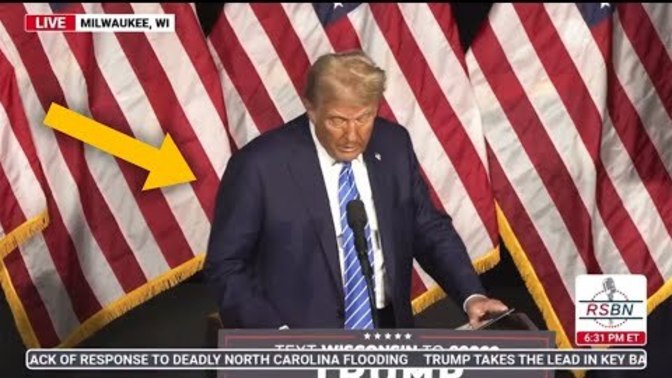 Why is Trump barely able to stand up and is struggling to read?