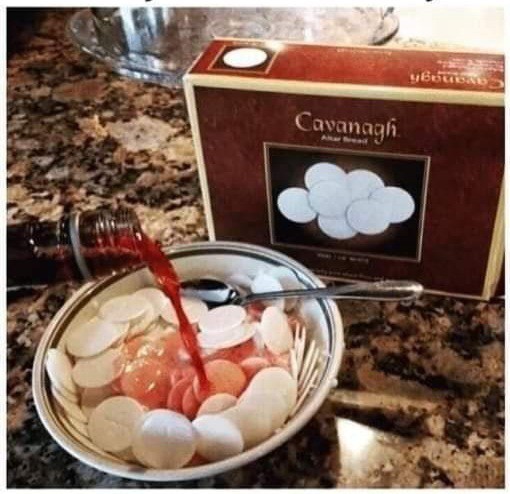 Who else likes a bowl of communion wafers and wine for breakfast?