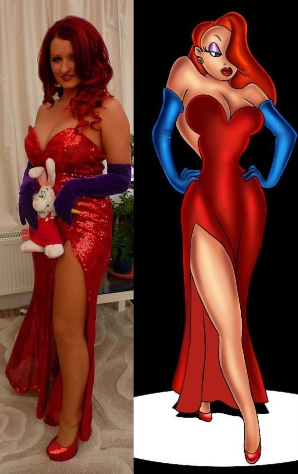 Which of these women pulled off in the sexiest way in the Jessica Rabbit dress?