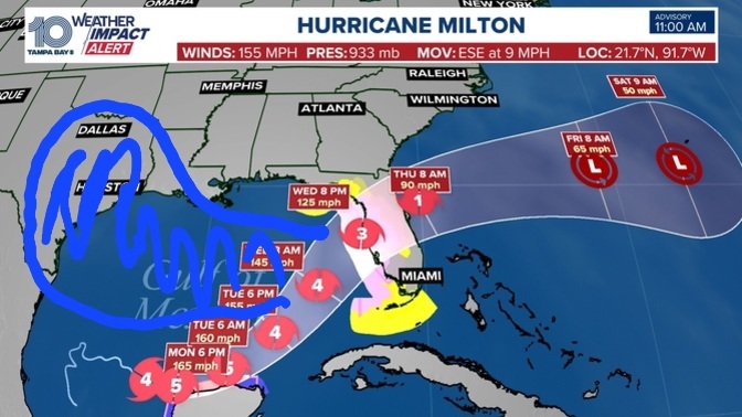 Anybody in path of the hurricane?