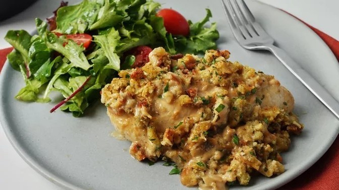 Would you eat this, dump and go creamy chicken and stovetop stuffing casserole?