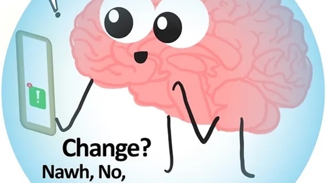 What does your brain try to make you do and you have to resist yourself not to do it?