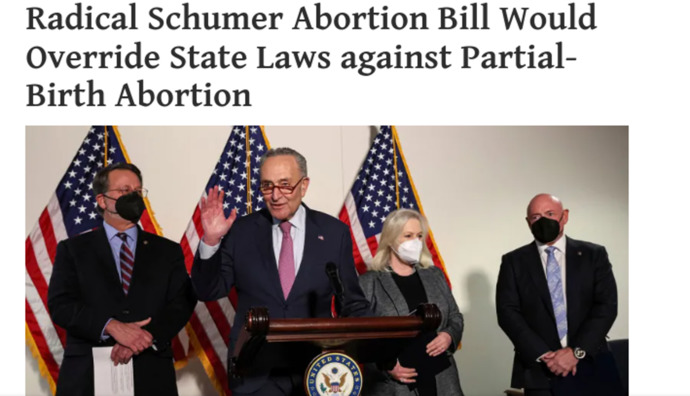 Do you agree with Chuck Schumer on partial- birth abortion?