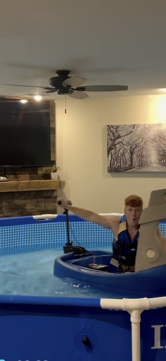 Would you put a small functional boat in a house?