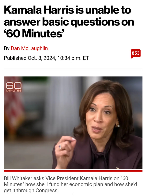 Kamala Harris cant even answer a simple basic question. Her words are full of gibberish and cackling drivel. How the hell can she run America?
