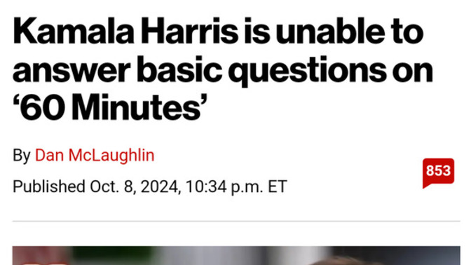 Kamala Harris can't even answer a simple basic question. Her words are full of gibberish and cackling drivel. How the hell can she run America?