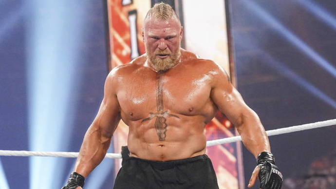 Why does it seem that Brock Lesnar sweat profusely more than other athletes he competes with?