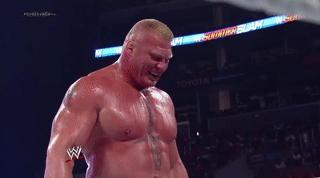 Why does it seem that Brock Lesnar sweat profusely more than other athletes he competes with?
