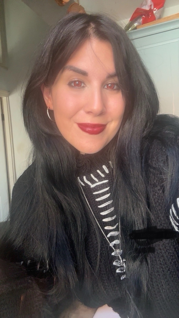 Put in red contacts for a vampy look :) what do we think?