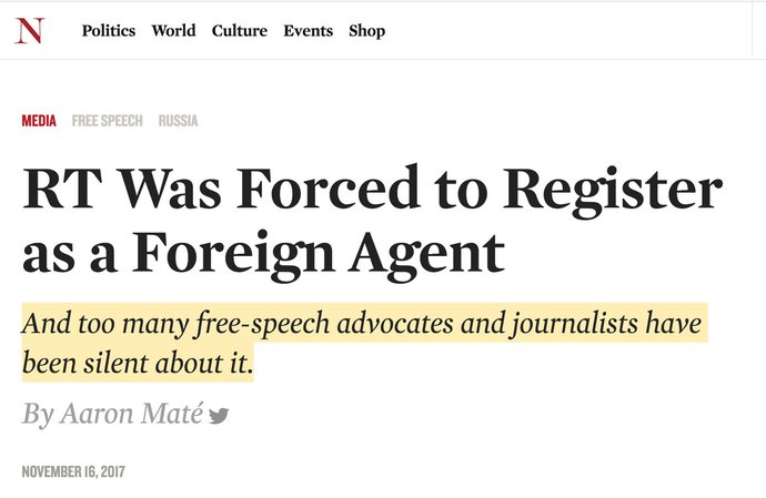 Since Russia Today was required to register as a foreign agent, should Israel’s AIPAC be required to register as a foreign agent? ?