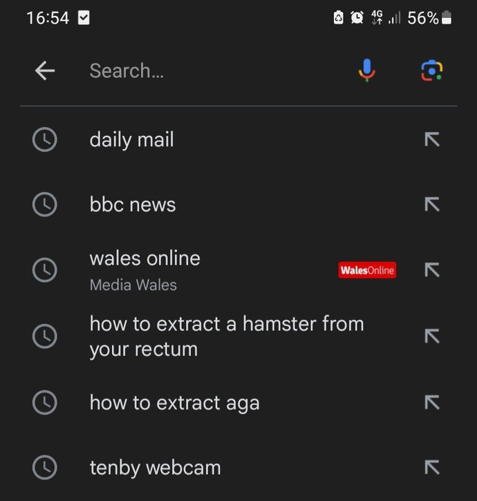 Last thing u googled?