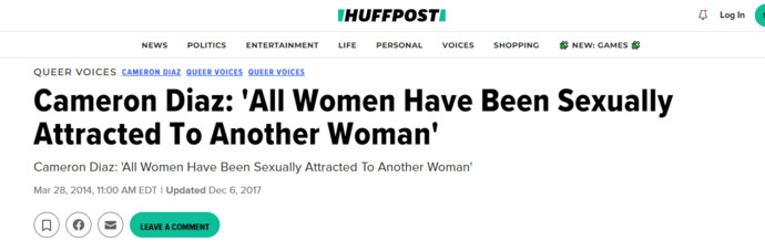 Girls, What do you think is the reason that made Cameron Diaz say something like this... ?