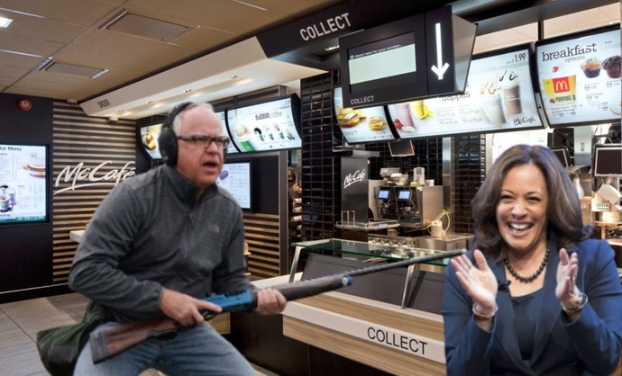You swing by McDs & these two guys are in line. How do you feel? Should there be a limit on open carry? Is it better to KNOW who's carrying? ?