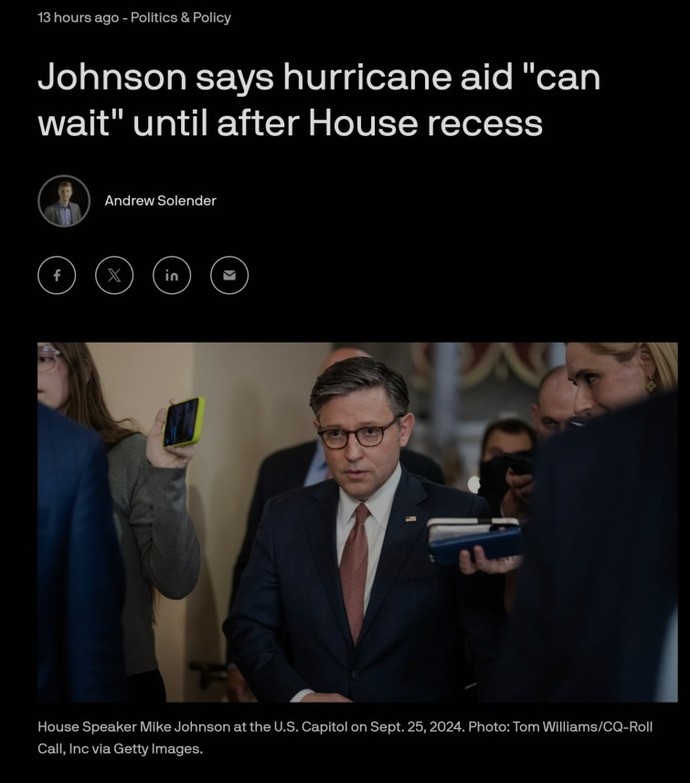 Why are Repubs anti Hurricane relief?