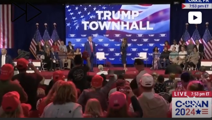 What was up the Trump town hall where he just stops answering questions and dances for 39 minutes... seriously?