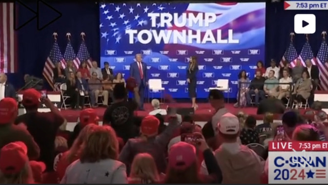 What was up the Trump town hall where he just stops answering questions and dances for 39 minutes... seriously?