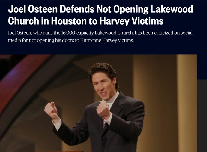 Wnere are all the megachurches when disasters strike?
