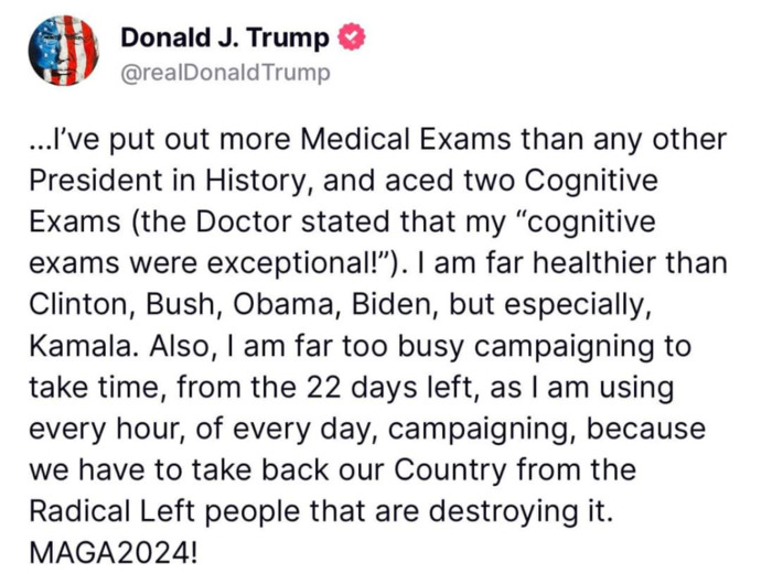 Can anyone identify one truthful statement in this post?