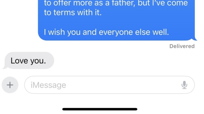 If your parent responded with “love you “ after sending this message how would you feel?