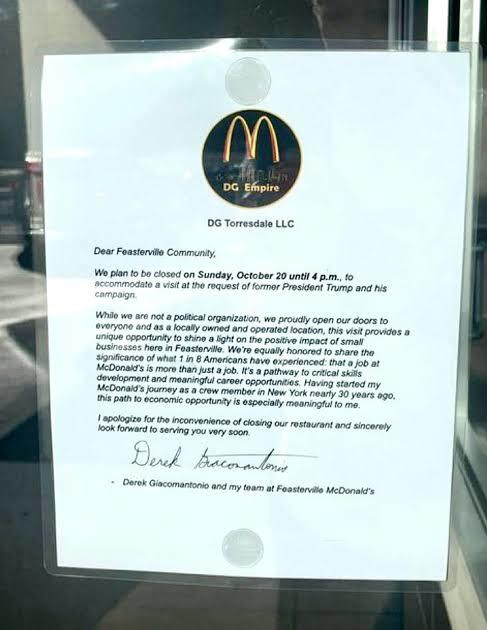 How would you react if you were at mcdonalds and seen Donald Trump in the back cooking up your fries 🍟?
