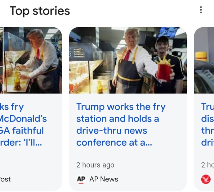 What are your thoughts on Trump getting relagated to working at McDonalds, as part of a plea deal?